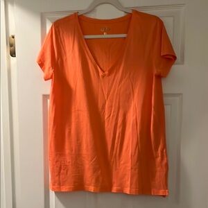 Lilly Pulitzer Bright Orange V-Neck Tee